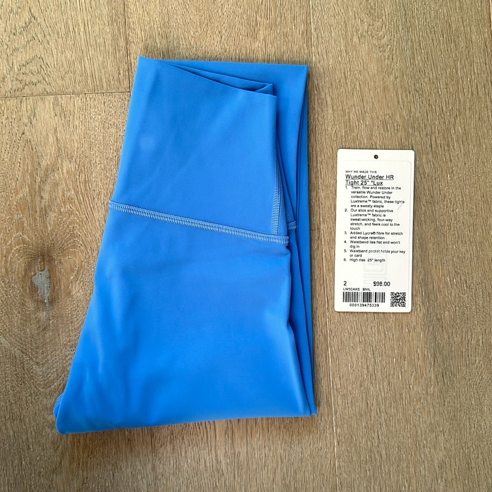 EUC wunder under luxtreme 25" blue nile size 2 lululemon